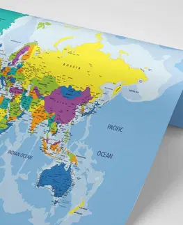 Tapety mapy Tapeta farebná mapa sveta