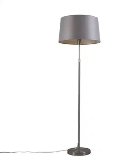 Stojace lampy Stojacia lampa oceľová s tienidlom sivá 45 cm nastaviteľná - Parte