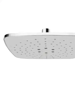 Kúpeľňové batérie MEREO MEREO - Sprchový set s tyčou, hadicou, ručnou a tanier. hranatou sprchou, šedá CB95001SG2