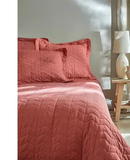 Prehozy Jednofarebná prešívaná prikrývka na posteľ s geometrickým dizajnom
