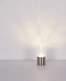 Stolové lampy Globo LED dobíjacia stolová lampa Lunki, mosadzná farba, výška 19 cm, CCT