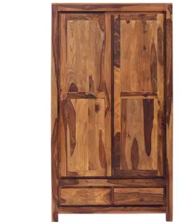 Šatníkové skrine Skriňa Gani 110x200x60 z indického masívu palisander
