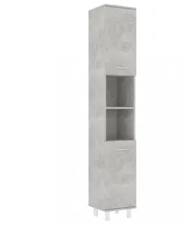 Kúpeľňové skrinky Vysoká skrinka DTD Dekorhome Betón