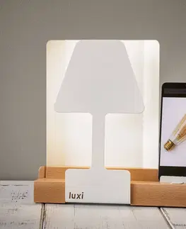 Stolové lampy Aluminor LED lampa Luxi s integrovanou nabíjacou stanicou