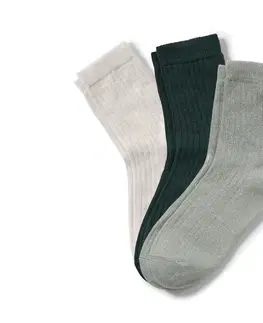 Socks Ponožky z rebrovanej pleteniny, 3 páry