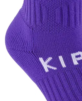 ponožky Detské vrúbkované futbalové podkolienky Viralto Club fialové