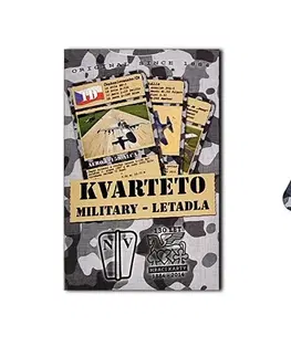 Hračky spoločenské hry - hracie karty a kasíno HRACÍ KARTY - Kvarteto Military Lietadlá