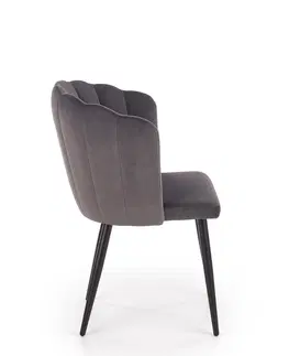 Jedálenské stoličky HALMAR K386 jedálenské kreslo tmavosivá / čierna