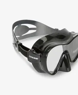 potápanie Potápačská maska F1 bez rámu čierna