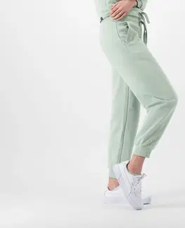 nohavice Dámske nohavice na cvičenie zelené