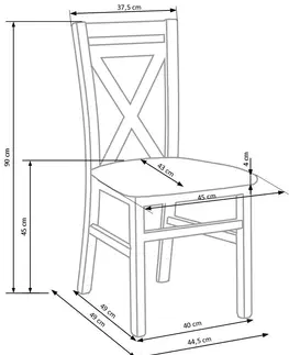 Jedálenské stoličky a kreslá Drevená stolička DARIUSZ 2 Halmar Orech