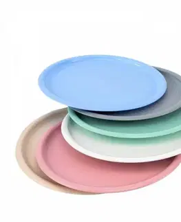 Podnosy a tácky Kinekus Podnos okrúhly 34 cm, plast, mix pastelových farieb