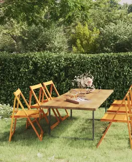 Záhradné kreslá a stoličky Skladacia záhradná stolička 6 ks Dekorhome