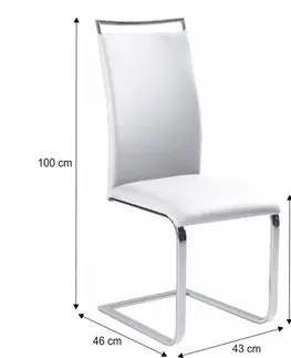 Stoličky Jedálenská stolička,  biela, BARNA NEW