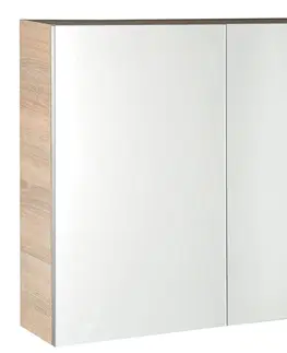 Kúpeľňový nábytok AQUALINE - VEGA galérka 80x70x18cm, dub platin VG880