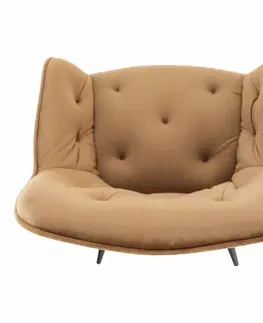 Stoličky Dizajnové kreslo, hnedá Velvet látka, BERILIO