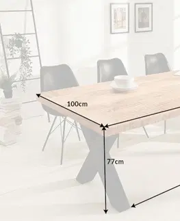 Jedálenské stoly Jedálenský stôl THOR X Dekorhome 200x100x77 cm