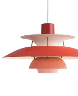 Závesné svietidlá Louis Poulsen Louis Poulsen PH 5 dizajnérska lampa, červená