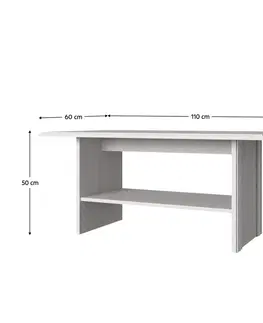 Konferenčné stolíky Konferenčný stolík 110, woodline krém, TIFFY 12