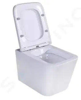 Záchody Kielle - Arkas I Závesné WC s doskou SoftClose, Rimless, biela 30111000