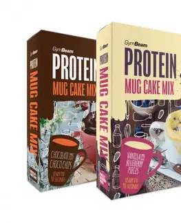 Zmesi na prípravu jedál GymBeam Protein Mug Cake Mix 500 g vanilka s kúskami čučoriedok