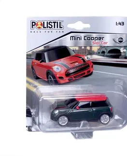 Hračky - autodráhy a garáže pre autíčka POLISTIL - Mini Cooper Slot car 1:43 Black