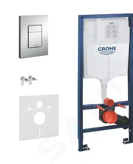Kúpeľňa GROHE - Rapid SL Set predstenovej inštalácie, klozet Alpha s doskou, tlačidlo Skate Cosmopolitan, chróm 38528SET-KR