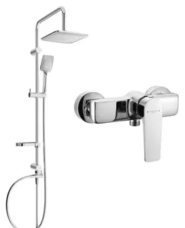 Sprchy a sprchové panely MEXEN/S - Sven sprchový stĺp vrátane sprchovej batérie Lynx, chróm 745940262-00
