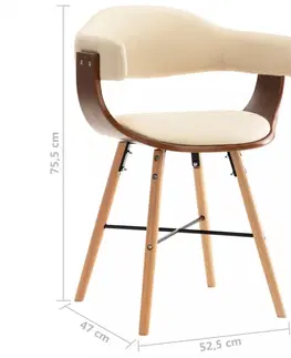 Jedálenské stoličky a kreslá Jedálenská stolička 2 ks ohýbané drevo / umelá koža Dekorhome Čierna / hnedá
