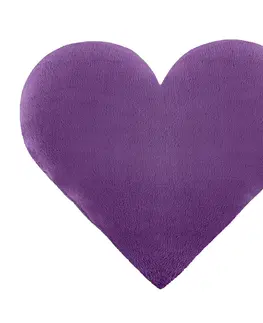 Vankúše Bellatex Tvarovaný vankúšik Srdce fialová, 42 x 48 cm