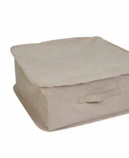 Úložné boxy Compactor Textilný úložný box na oblečenie a prikrývky so zipsom Sandy 46 x 46 x 20,5 cm