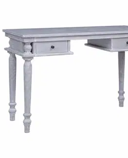 Pracovné stoly Písací stôl mahagón Dekorhome Sivá
