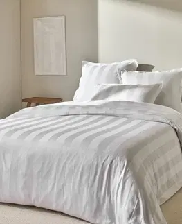 Bavlnené Saténová, pruhovaná posteľná bielizeň