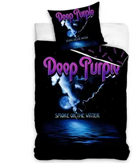 Obliečky Carbotex Bavlnené obliečky Deep Purple Smoke on the water, 140 x 200 cm, 70 x 90 cm 