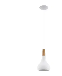 Svietidlá Eglo Eglo 96981 - Závesné svietidlo SABINAR 1xE27/60W/230V pr. 18 cm biela 