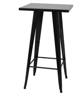 Barové stoličky Barový stôl HWC-A73 Čierna