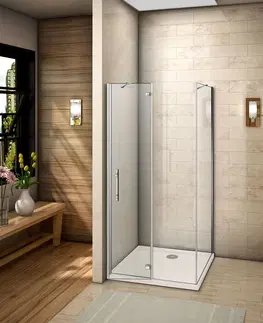 Sprchovacie kúty H K - Sprchovací kút MELODY F5 80x76 cm s jednokrídlovými dverami s pevnou stenou, (dvere 80cm / bočná stena 76cm) SE-MELODYF58076