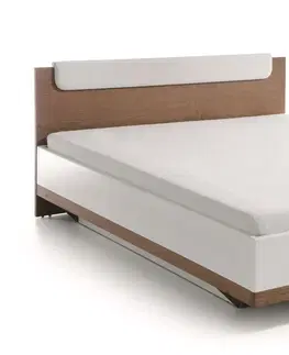 Postele TARANKO Como CM-1 140 manželská posteľ biely vysoký lesk / dub Como / biela