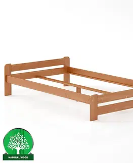 Drevené postele Posteľ borovica LK099–140x200 jelša