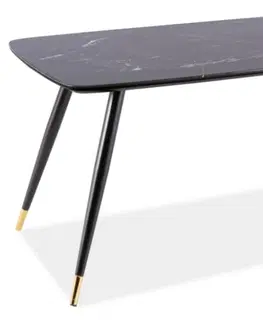 Jedálenské stoly METOD I jedálenský stôl, čierna, zlatá