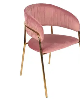 Čalúnené stoličky Stolička Glamour ružová