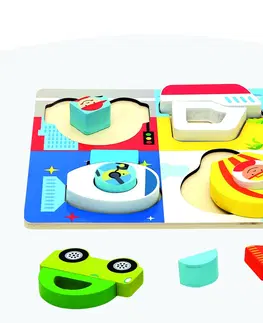 Drevené hračky Bino 3D Puzzle - doprava