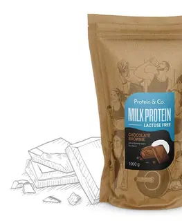 Športová výživa Protein & Co. MILK PROTEIN – lactose free 1 kg + 1 kg za zvýhodnenú cenu Zvoľ príchuť: Chocolate brownie, Zvoľ príchuť: Chocolate brownie