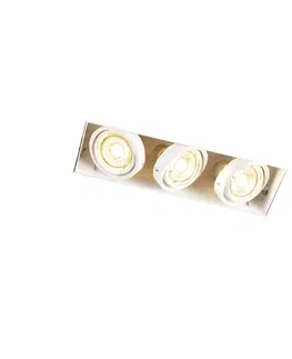 Zapustene svietidla Zapustené bodové biele otočné a sklopné 3-svetlé žiarovky - Oneon 3