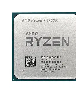 Procesory AMD Ryzen 7 5700X Procesor (až do 4,6 GHz  36 MB  105 W  no VGA  SocAM4) Tray bez chladiča 100-000000926