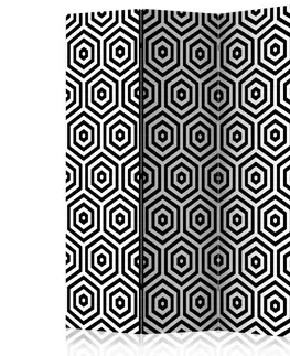 Paravány Paraván Black and White Hypnosis Dekorhome 135x172 cm (3-dielny)