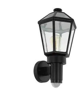 Záhradné lampy Eglo Eglo 97257 - Vonkajšie nástenné svietidlo so senzorom MONSELICE 1xE27/28W/230V 
