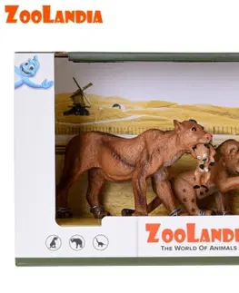 Hračky - figprky zvierat MIKRO TRADING - Zoolandia levice s mláďatami v krabičke