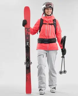 nohavice Dámske lyžiarske nohavice FR500 na freeride sivé