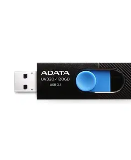USB Flash disky USB kľúč A-DATA UV320, 128 GB, USB 3.1, rýchlosť 80 MB/s, čierny